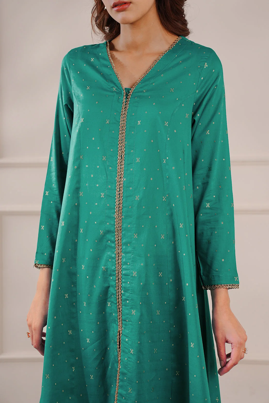 Cotton Jacquard Stitched 2 Piece (Shirt/Trouser)