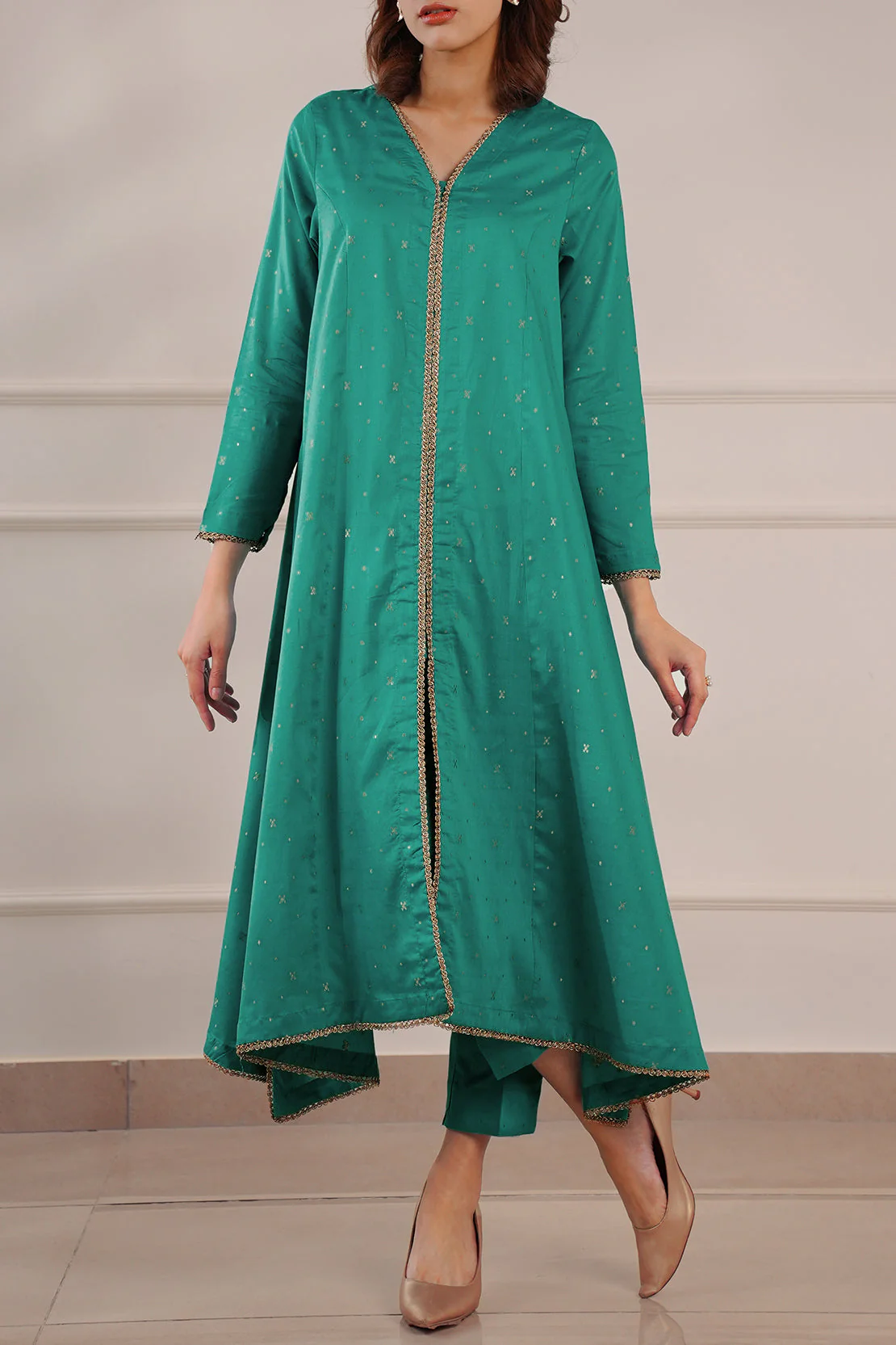 Cotton Jacquard Stitched 2 Piece (Shirt/Trouser) - Image 2