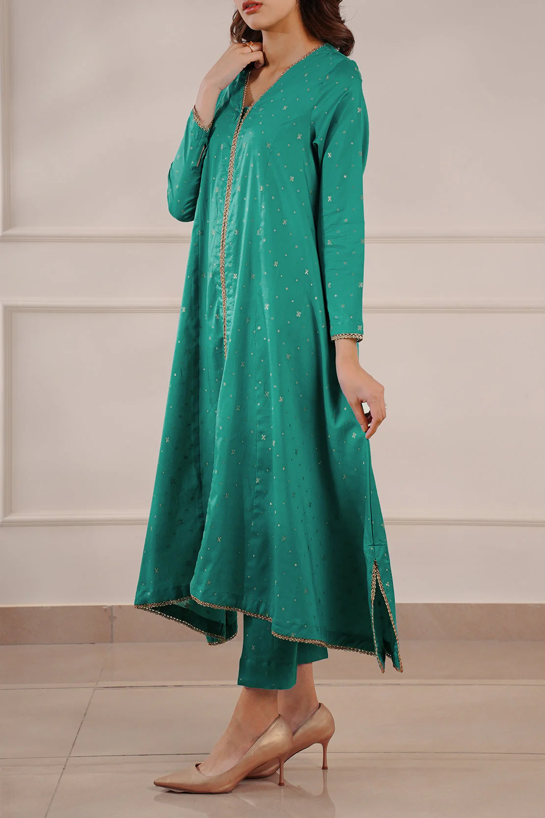 Cotton Jacquard Stitched 2 Piece (Shirt/Trouser) - Image 4
