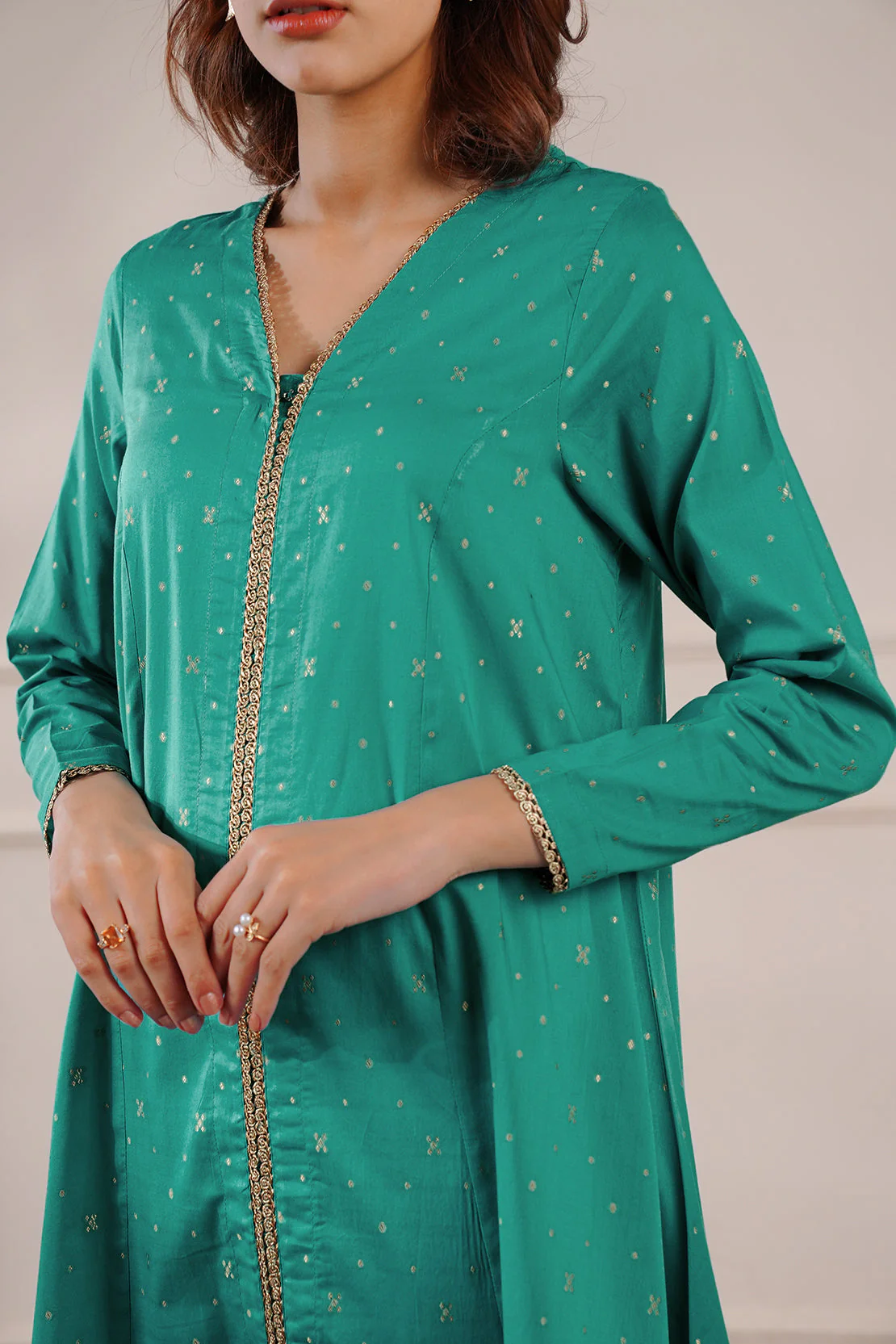 Cotton Jacquard Stitched 2 Piece (Shirt/Trouser) - Image 5