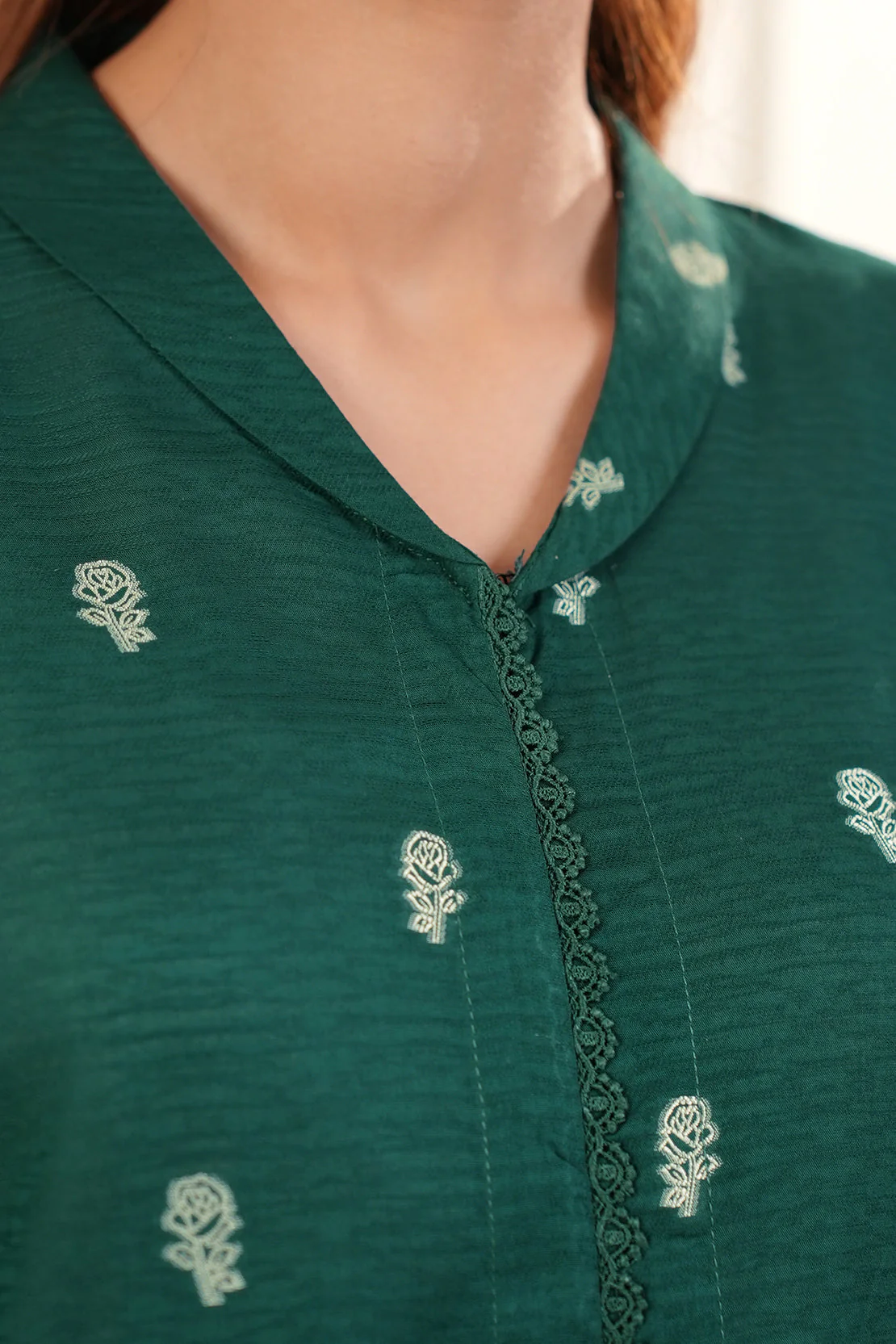 Cotton Jacquard Stitched 2 Piece (Shirt/Trouser) - Image 5