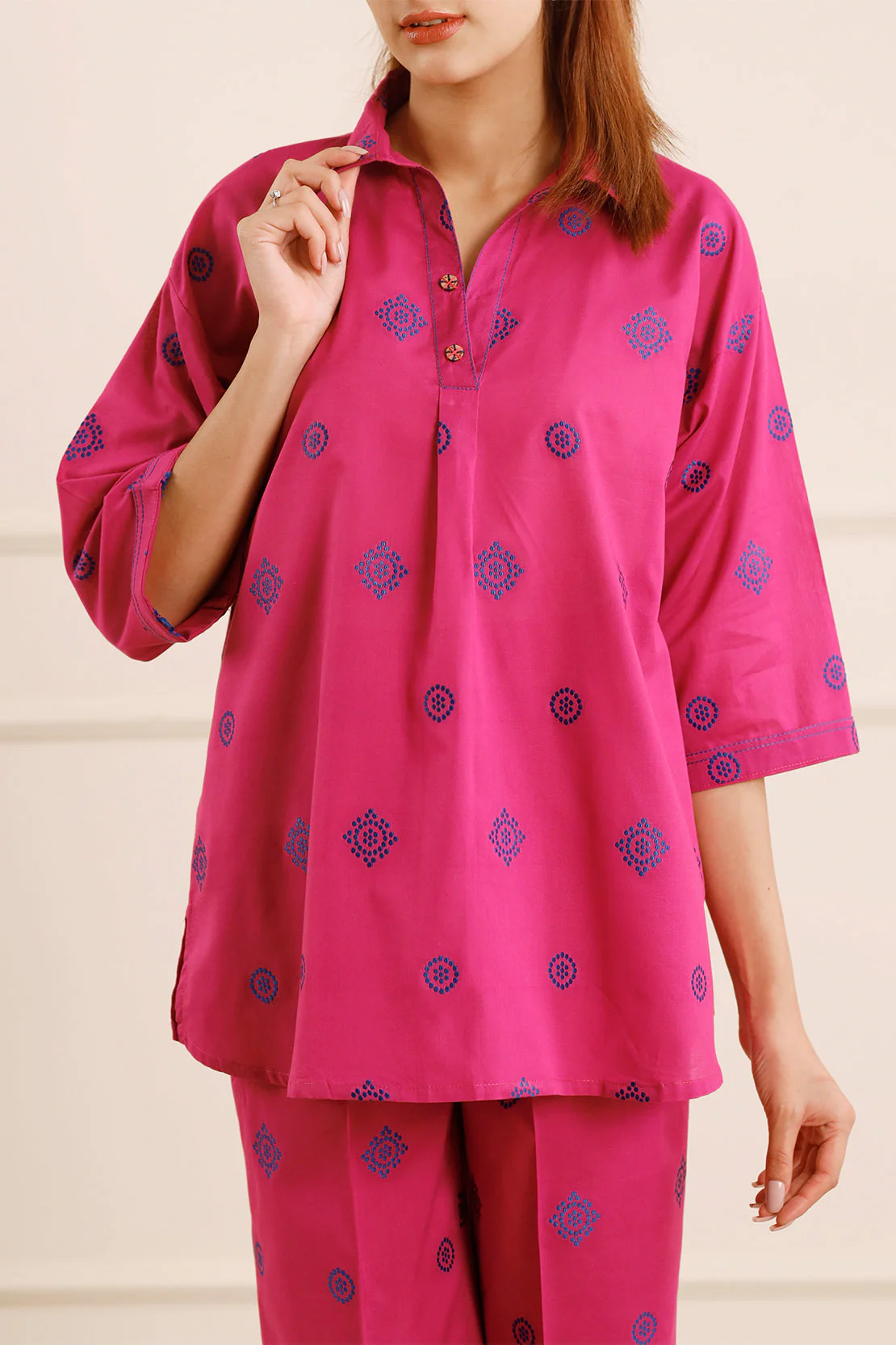 Cotton Jacquard Stitched 2 Piece (Shirt/Trouser)