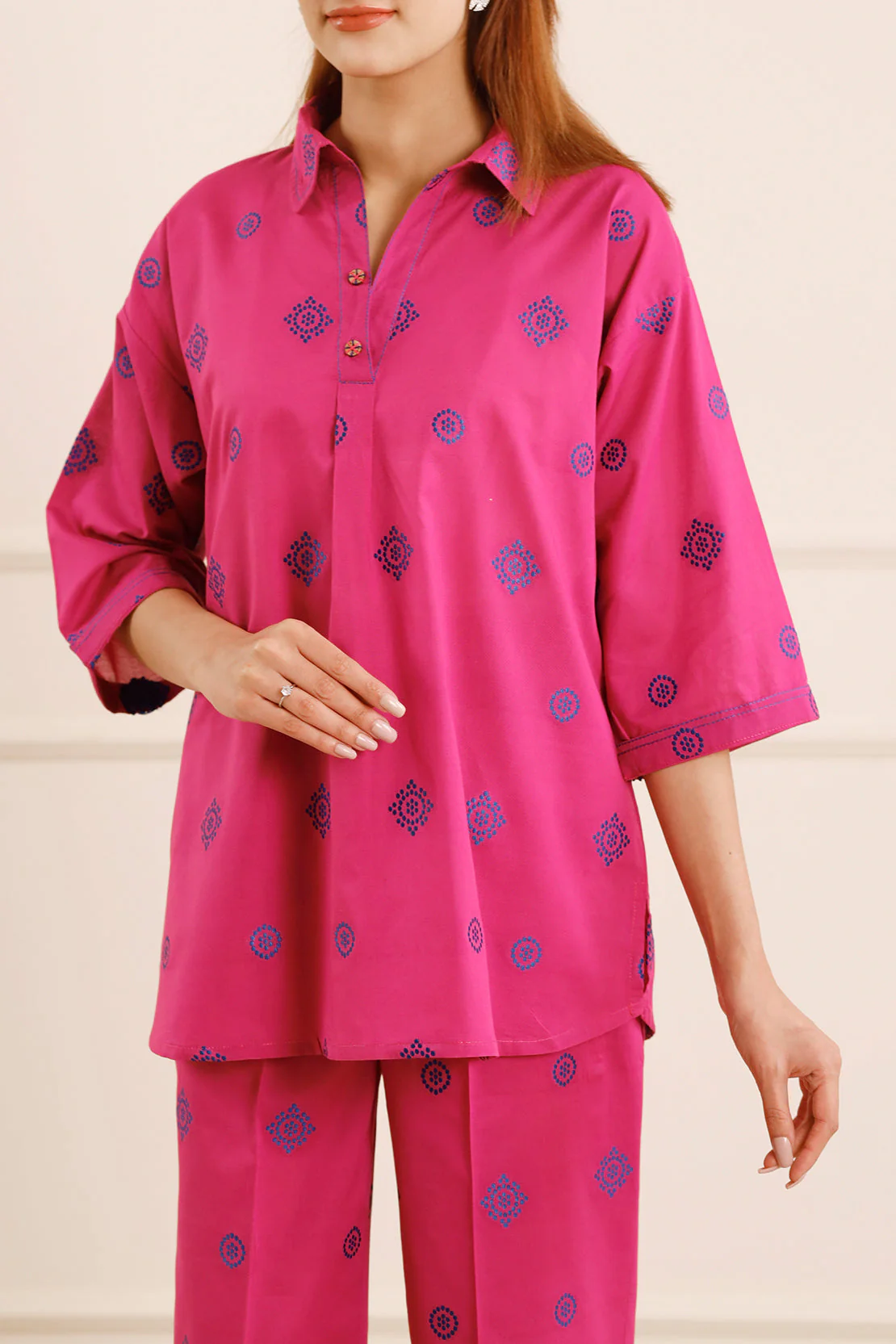 Cotton Jacquard Stitched 2 Piece (Shirt/Trouser) - Image 4