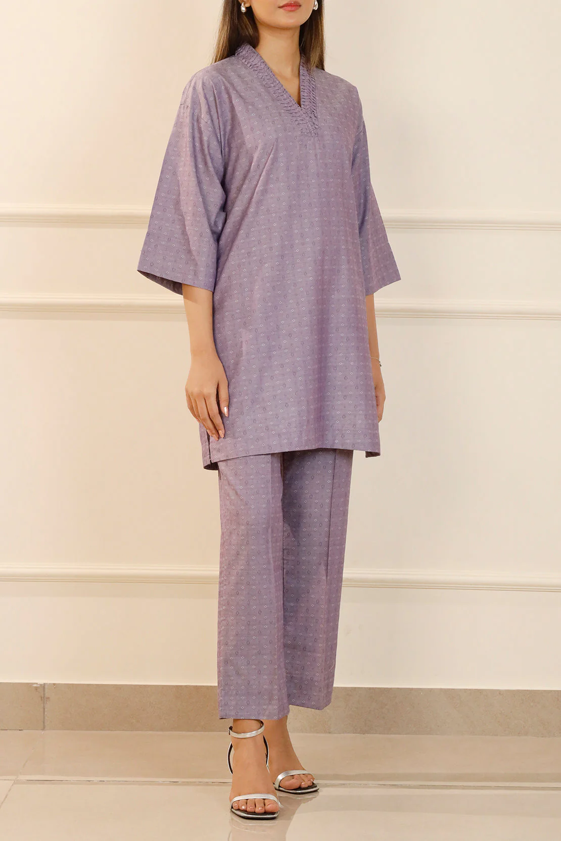 Cotton Jacquard Stitched 2 Piece (Shirt/Trouser) - Image 5