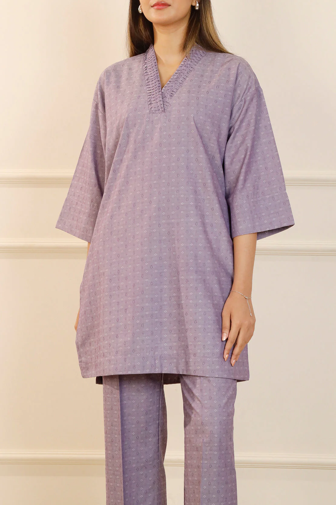 Cotton Jacquard Stitched 2 Piece (Shirt/Trouser) - Image 6