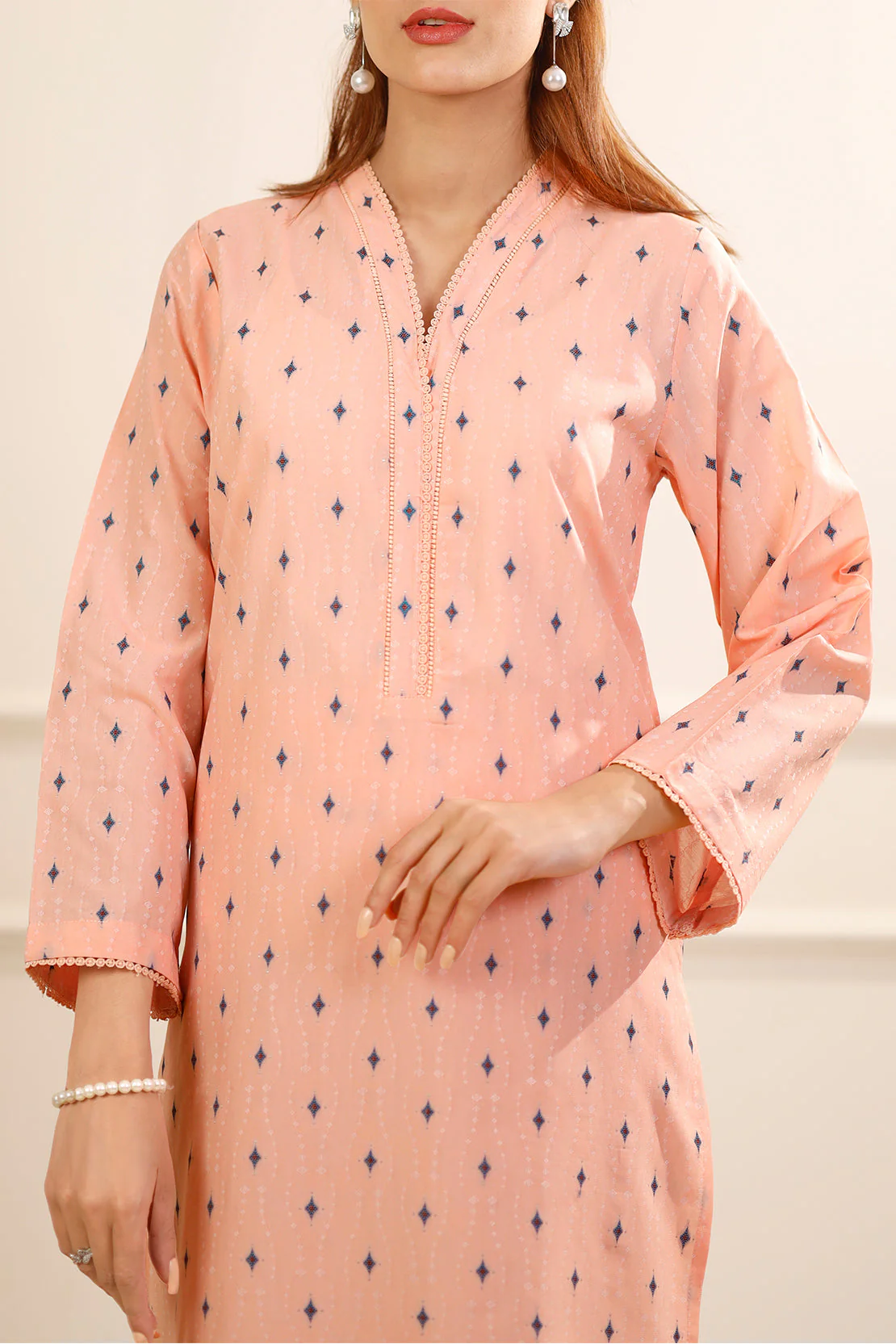 Cotton Jacquard Stitched 2 Piece (Shirt/Trouser)