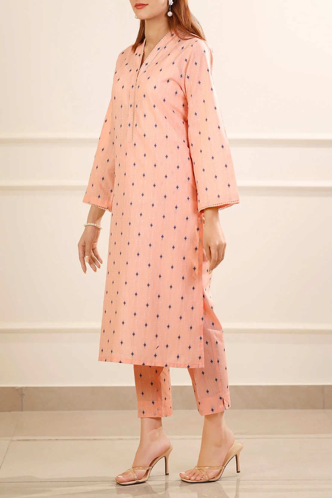 Cotton Jacquard Stitched 2 Piece (Shirt/Trouser) - Image 2