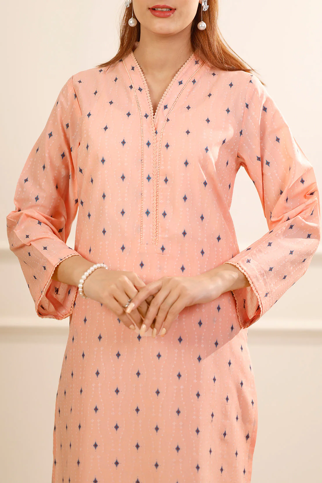 Cotton Jacquard Stitched 2 Piece (Shirt/Trouser) - Image 4
