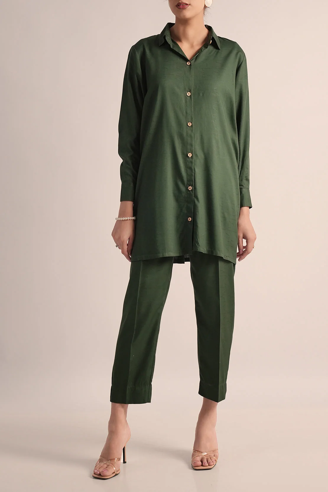 Cotton Jacquard Stitched 2 Piece (Shirt/Trouser) - Image 2