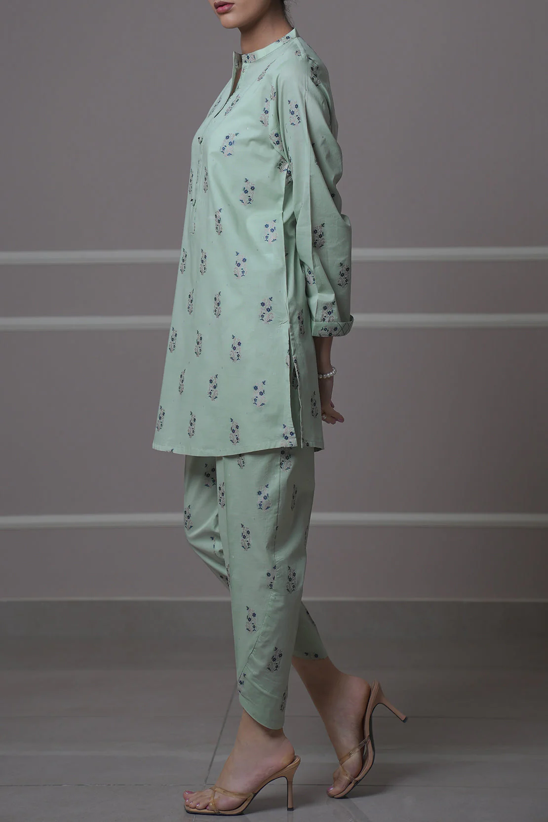 Cotton Jacquard Stitched 2 Piece (Shirt/Trouser) - Image 2
