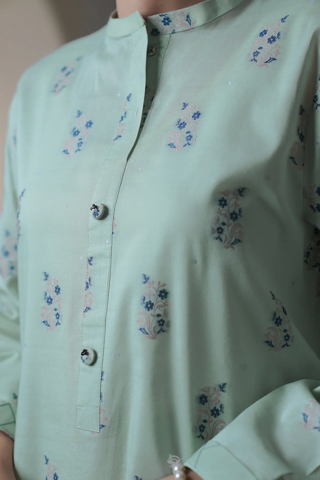 Cotton Jacquard Stitched 2 Piece (Shirt/Trouser) - Image 6