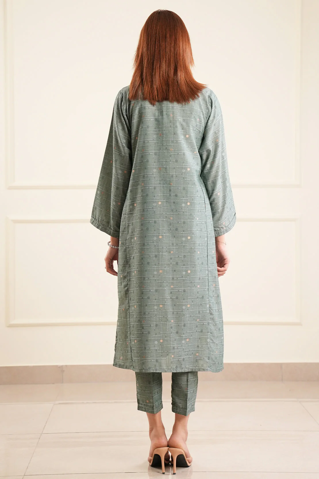 Cotton Jacquard Stitched 2 Piece (Shirt/Trouser) - Image 4