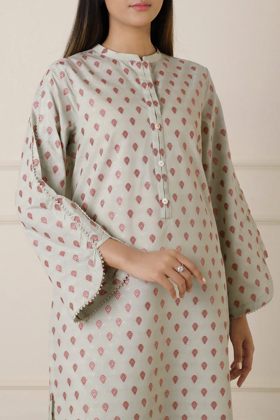 Cotton Jacquard Stitched 2 Piece (Shirt/Trouser) - Image 4