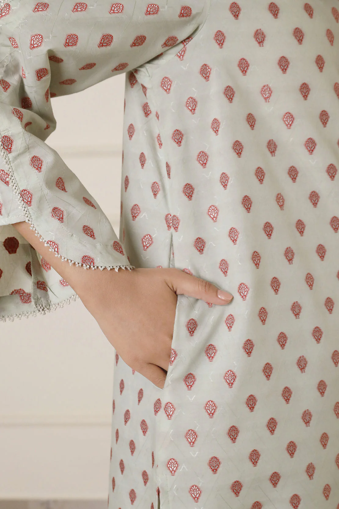 Cotton Jacquard Stitched 2 Piece (Shirt/Trouser) - Image 6