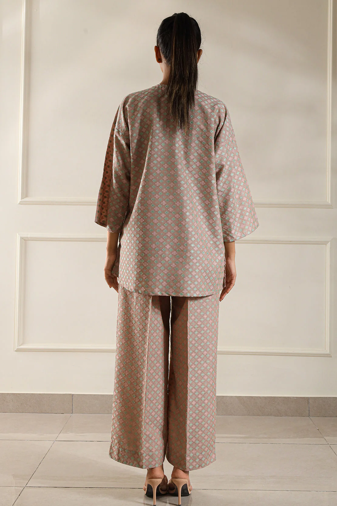 Cotton Jacquard Stitched 2 Piece (Shirt/Trouser) - Image 4