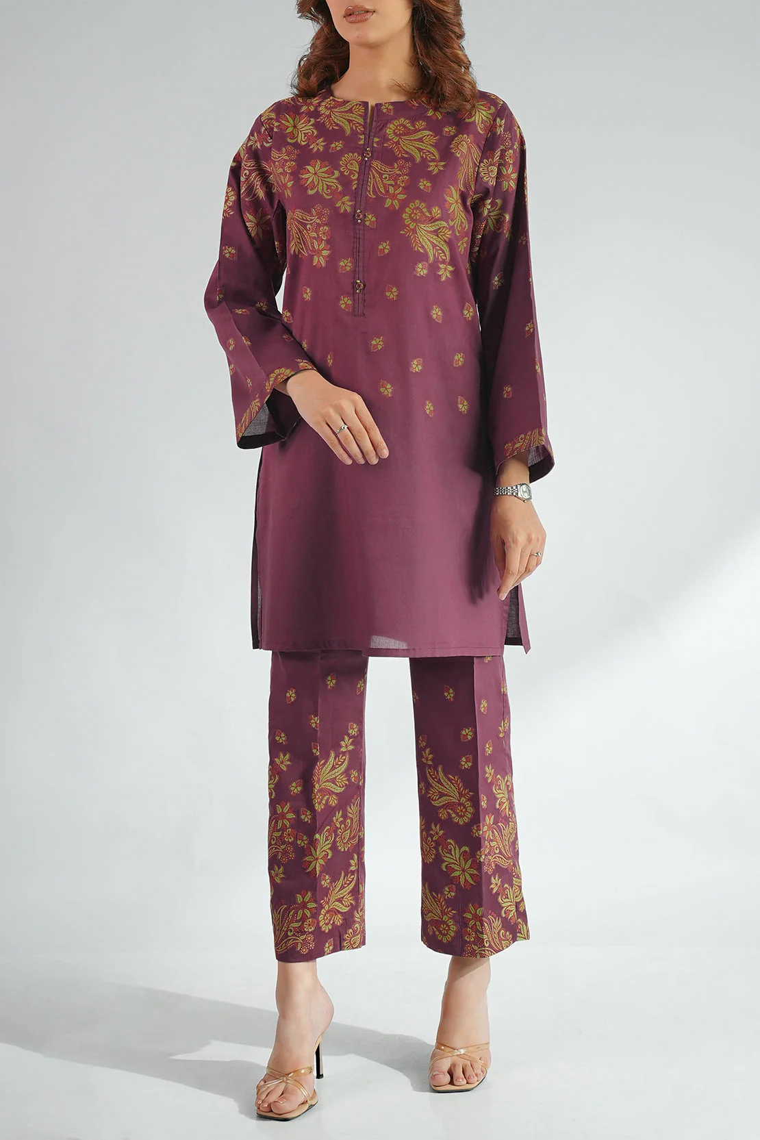 Cotton Jacquard Stitched 2 Piece (Shirt/Trouser) - Image 2