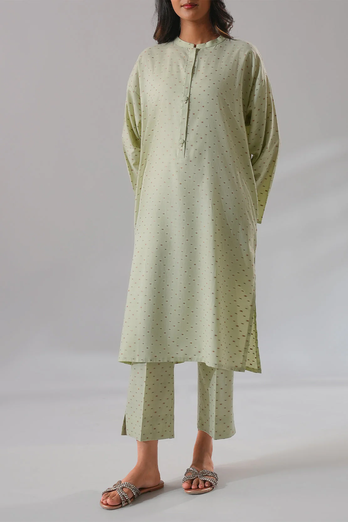 Cotton Jacquard Stitched 2 Piece (Shirt/Trouser) - Image 4