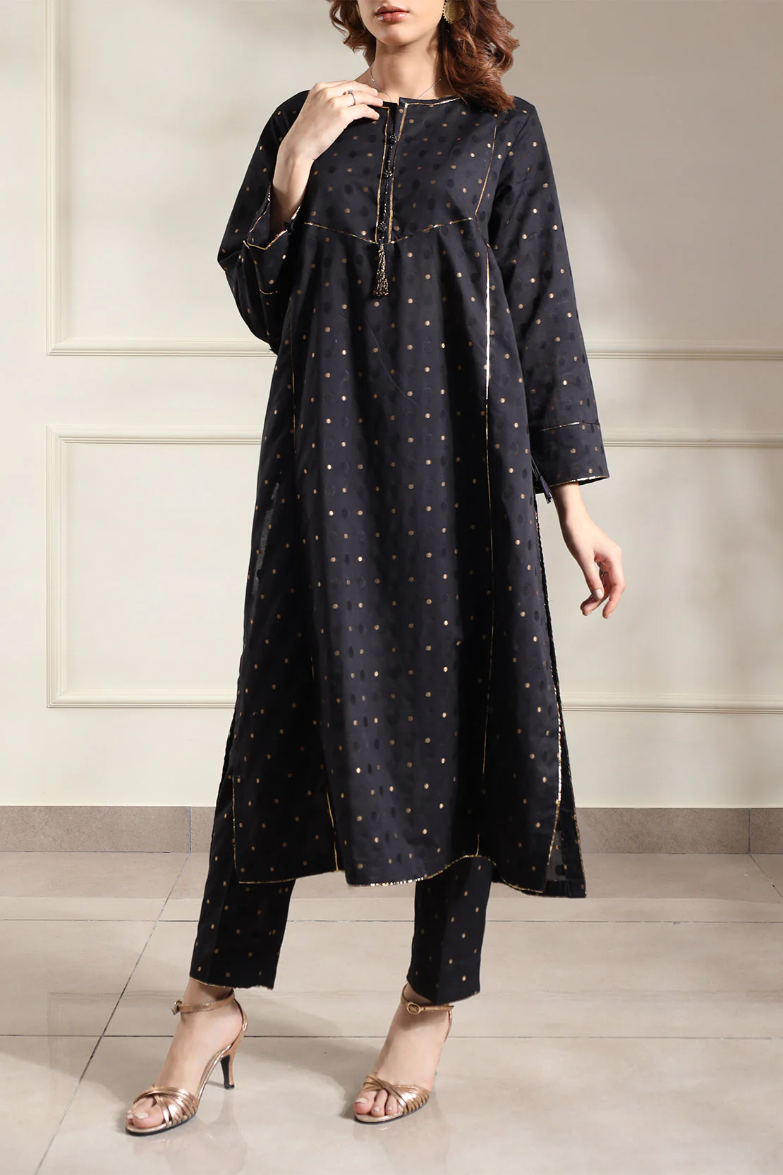 Cotton Jacquard Stitched 2 Piece (Shirt/Trouser) - Image 2