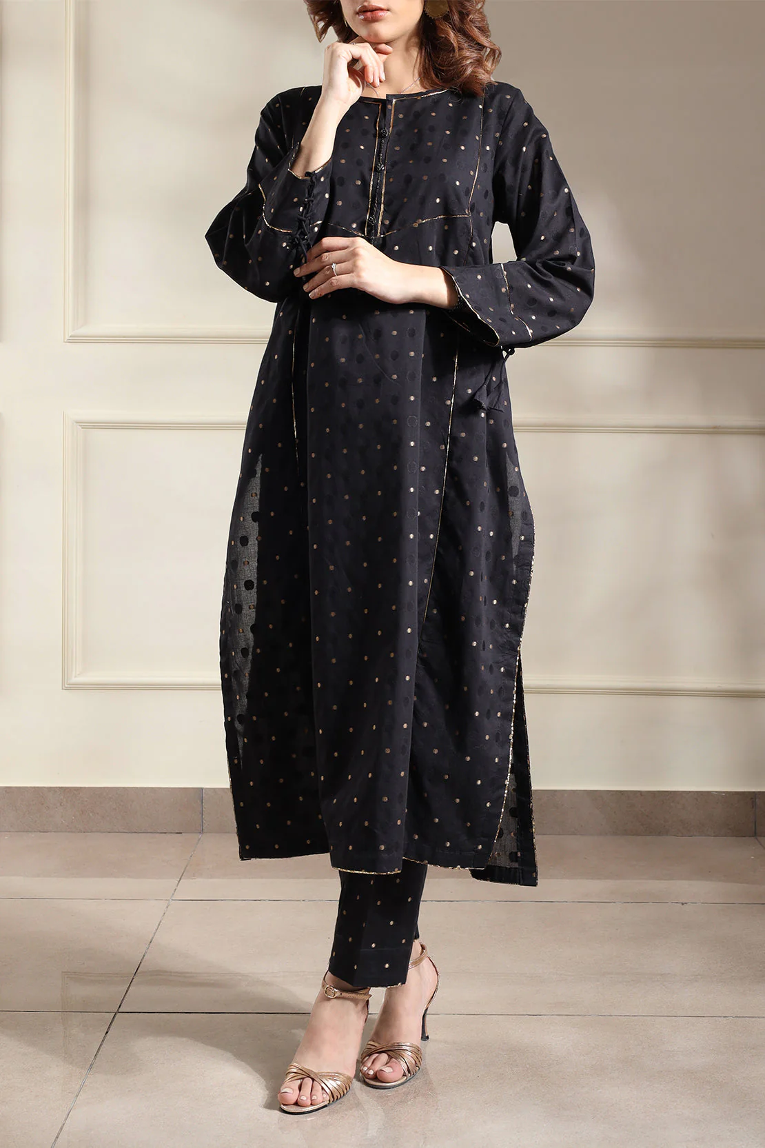 Cotton Jacquard Stitched 2 Piece (Shirt/Trouser) - Image 5