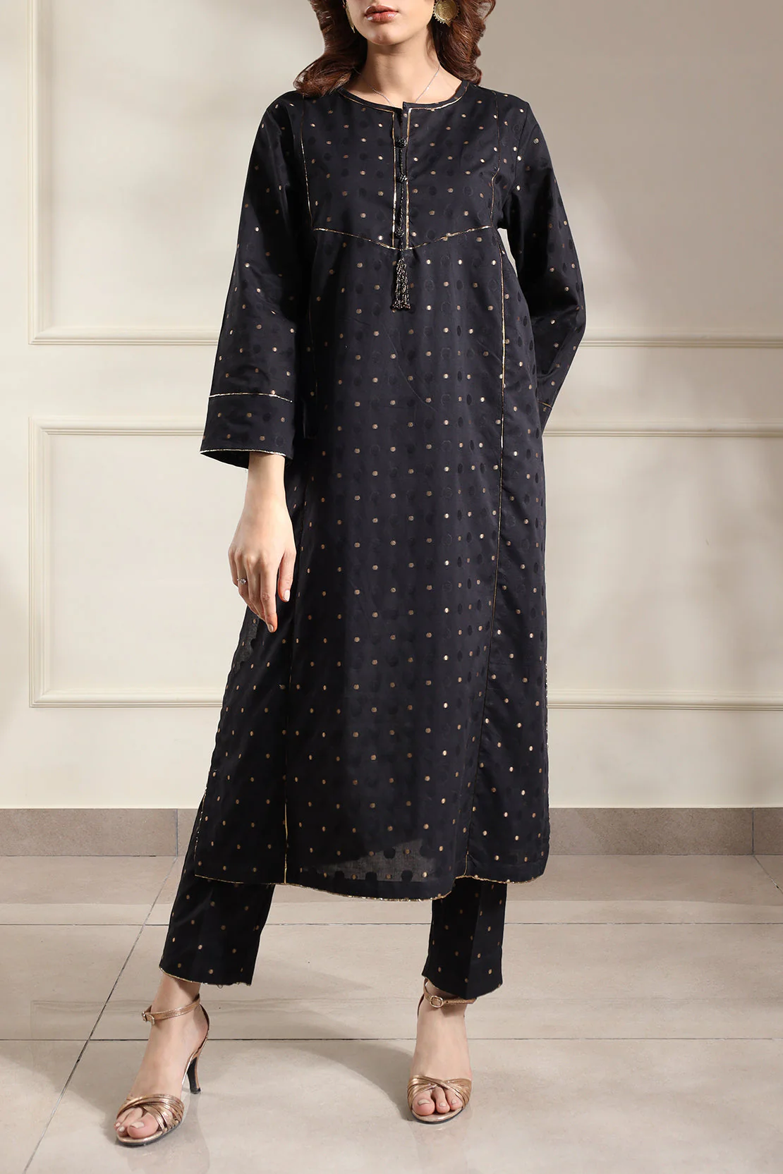 Cotton Jacquard Stitched 2 Piece (Shirt/Trouser) - Image 6