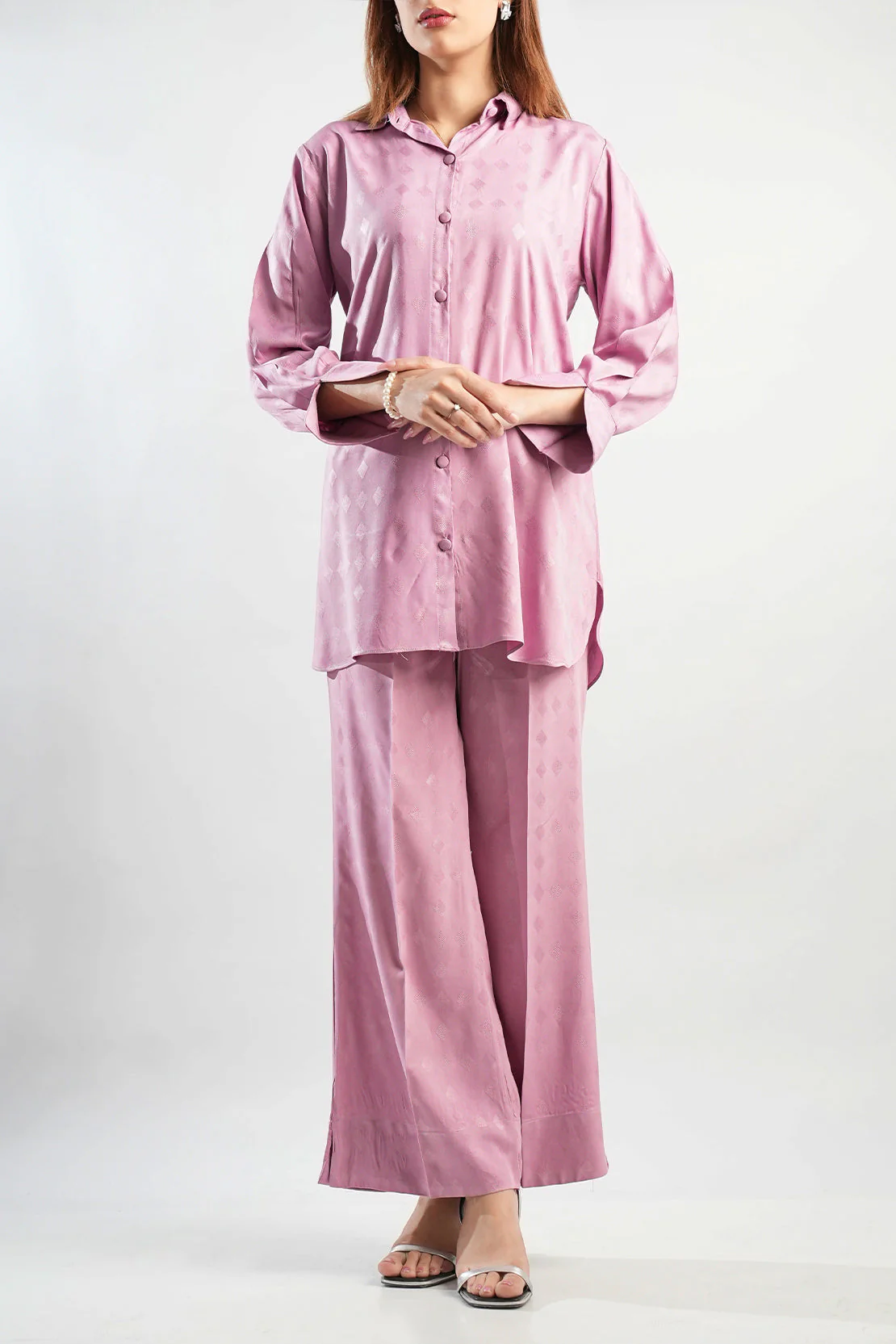 Cotton Jacquard Stitched 2 Piece (Shirt/Trouser) - Image 2