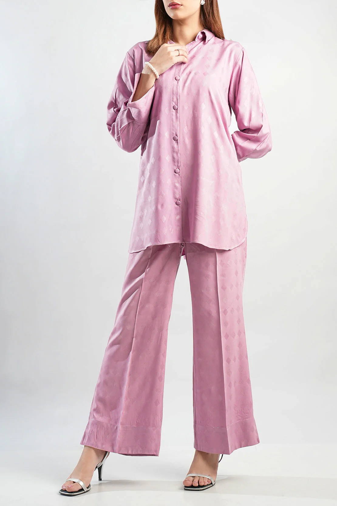 Cotton Jacquard Stitched 2 Piece (Shirt/Trouser) - Image 3