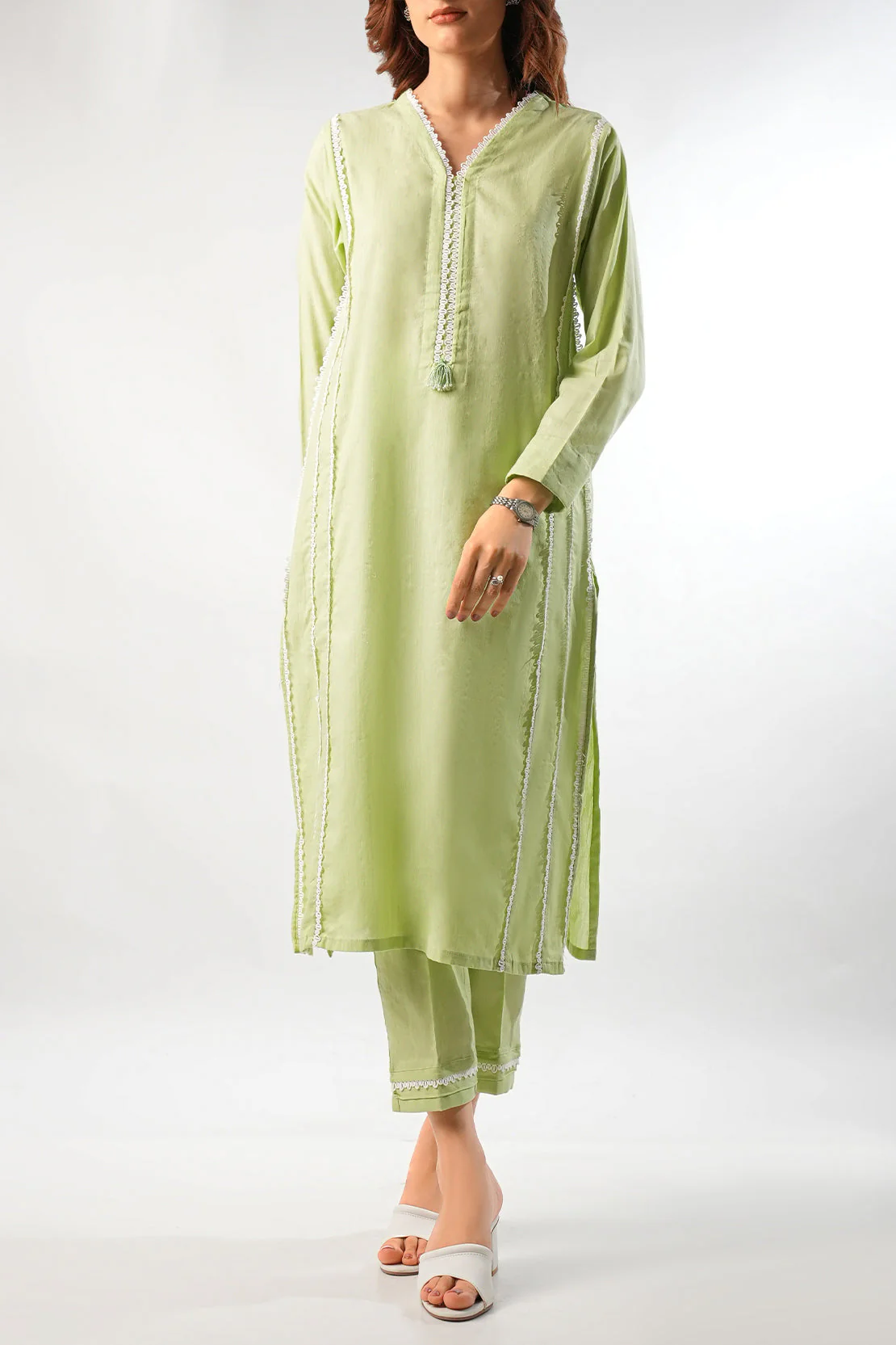 Cotton Jacquard Stitched 2 Piece (Shirt/Trouser) - Image 4