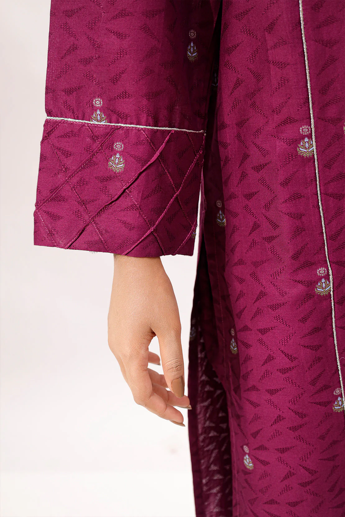 Cotton Jacquard Stitched 2 Piece (Shirt/Trouser) - Image 6