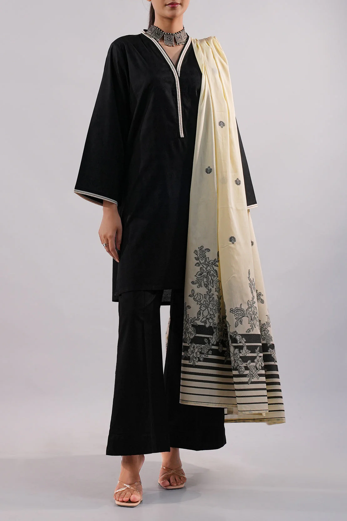 Cotton Jacquard Stitched 2 Piece (Shirt/Trouser) - Image 2