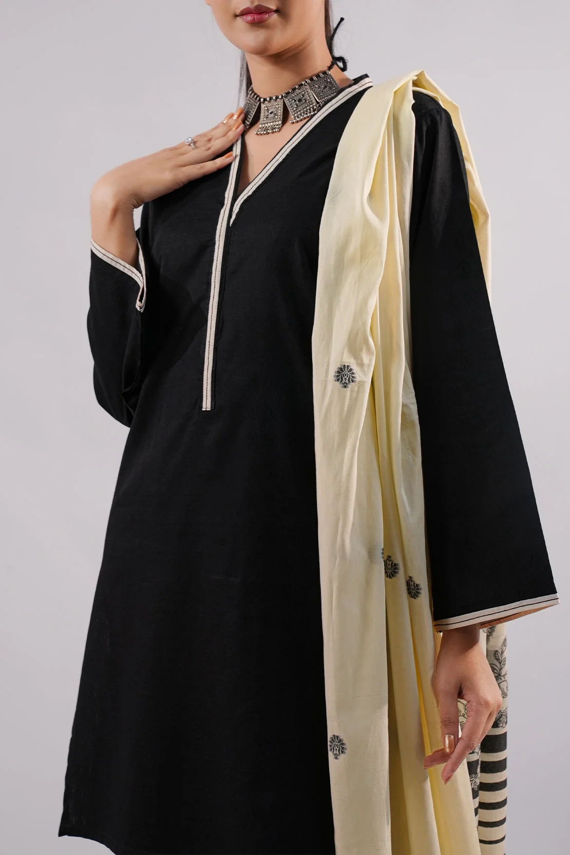 Cotton Jacquard Stitched 2 Piece (Shirt/Trouser) - Image 3