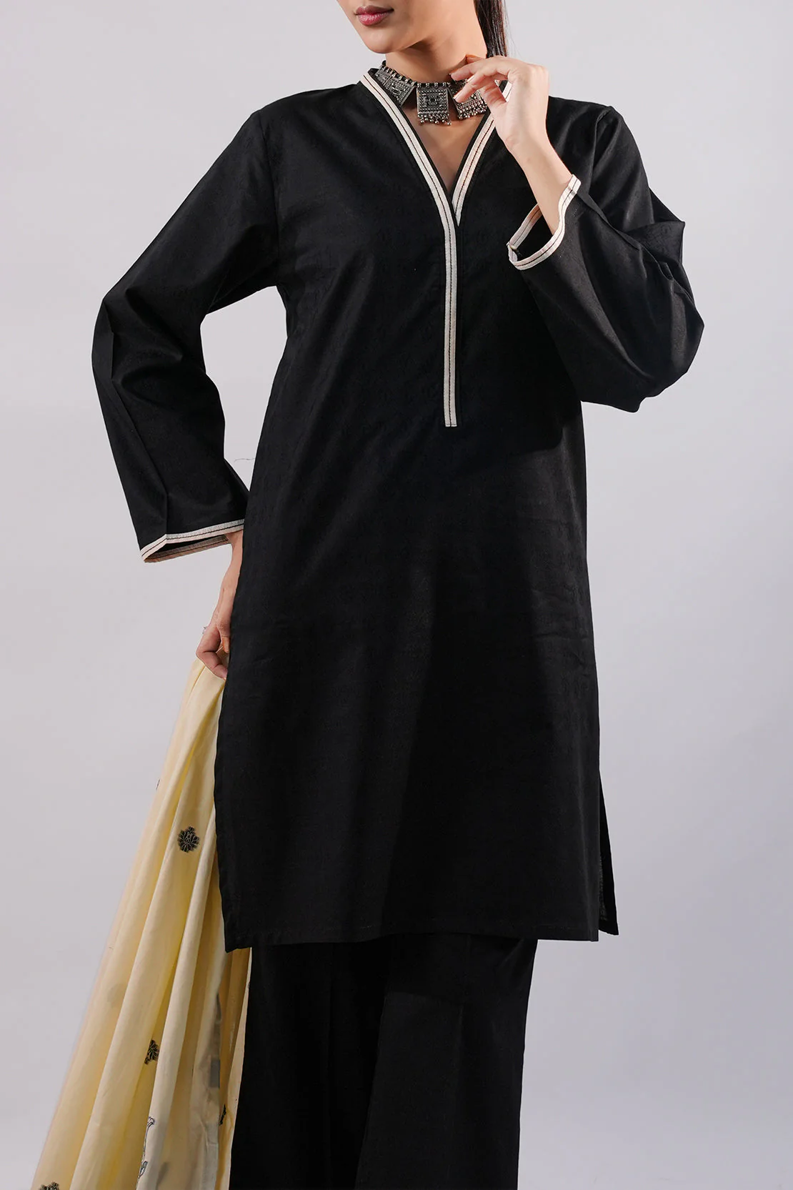 Cotton Jacquard Stitched 2 Piece (Shirt/Trouser) - Image 9
