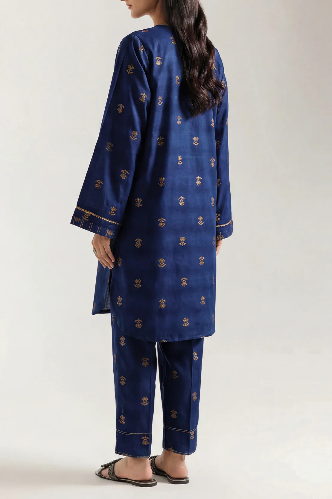Cotton Jacquard Stitched 2 Piece (Shirt/Trouser) - Image 3