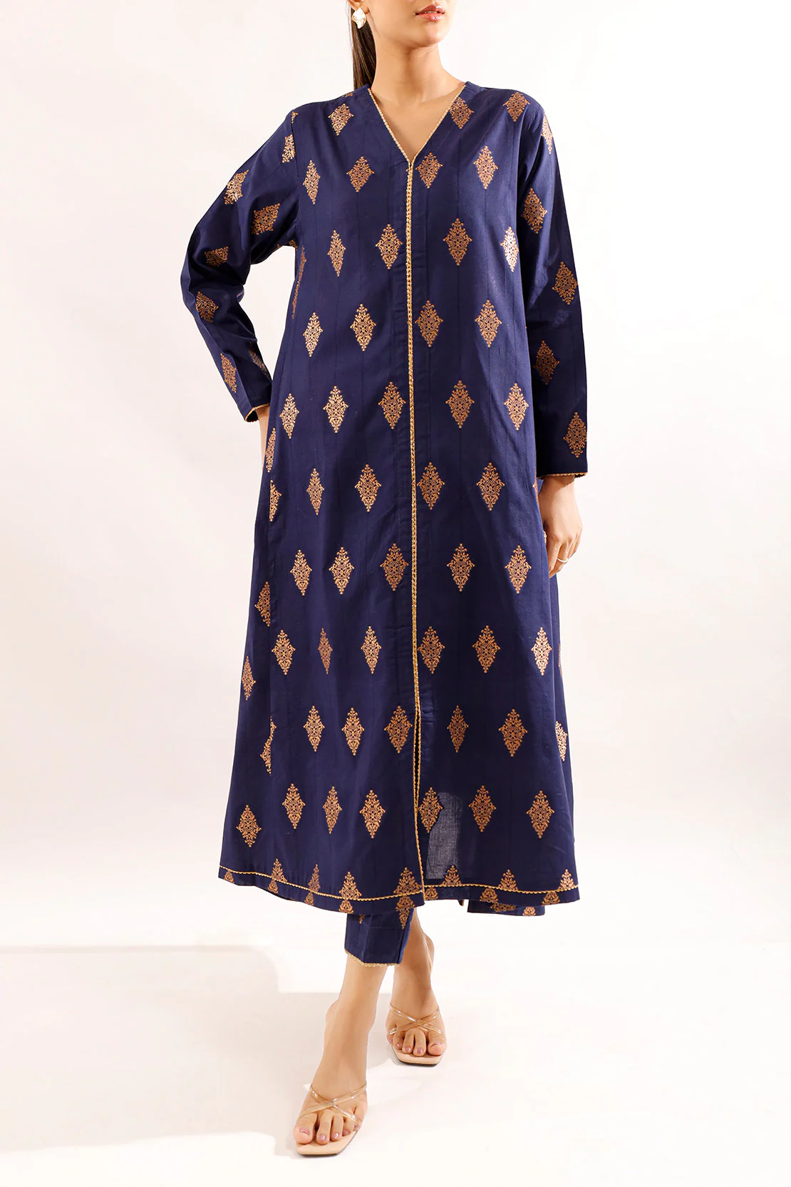 Cotton Jacquard Stitched 2 Piece (Shirt/Trouser) - Image 2
