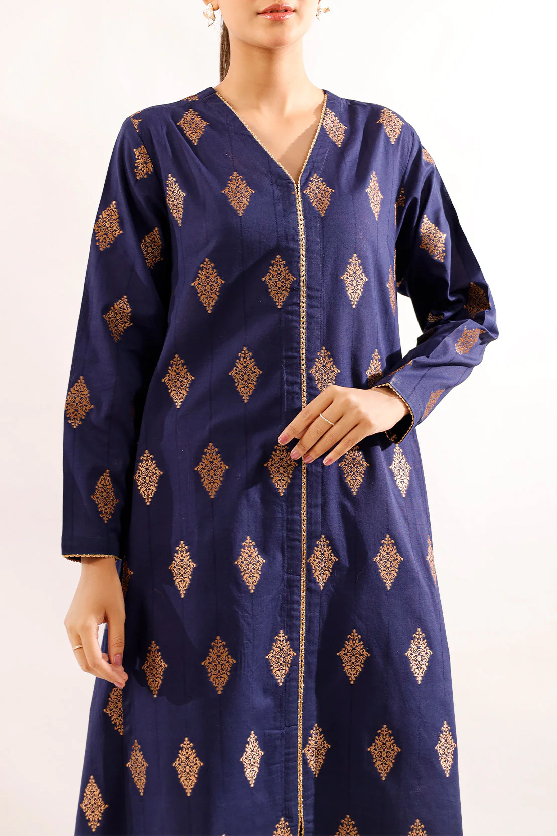 Cotton Jacquard Stitched 2 Piece (Shirt/Trouser) - Image 4