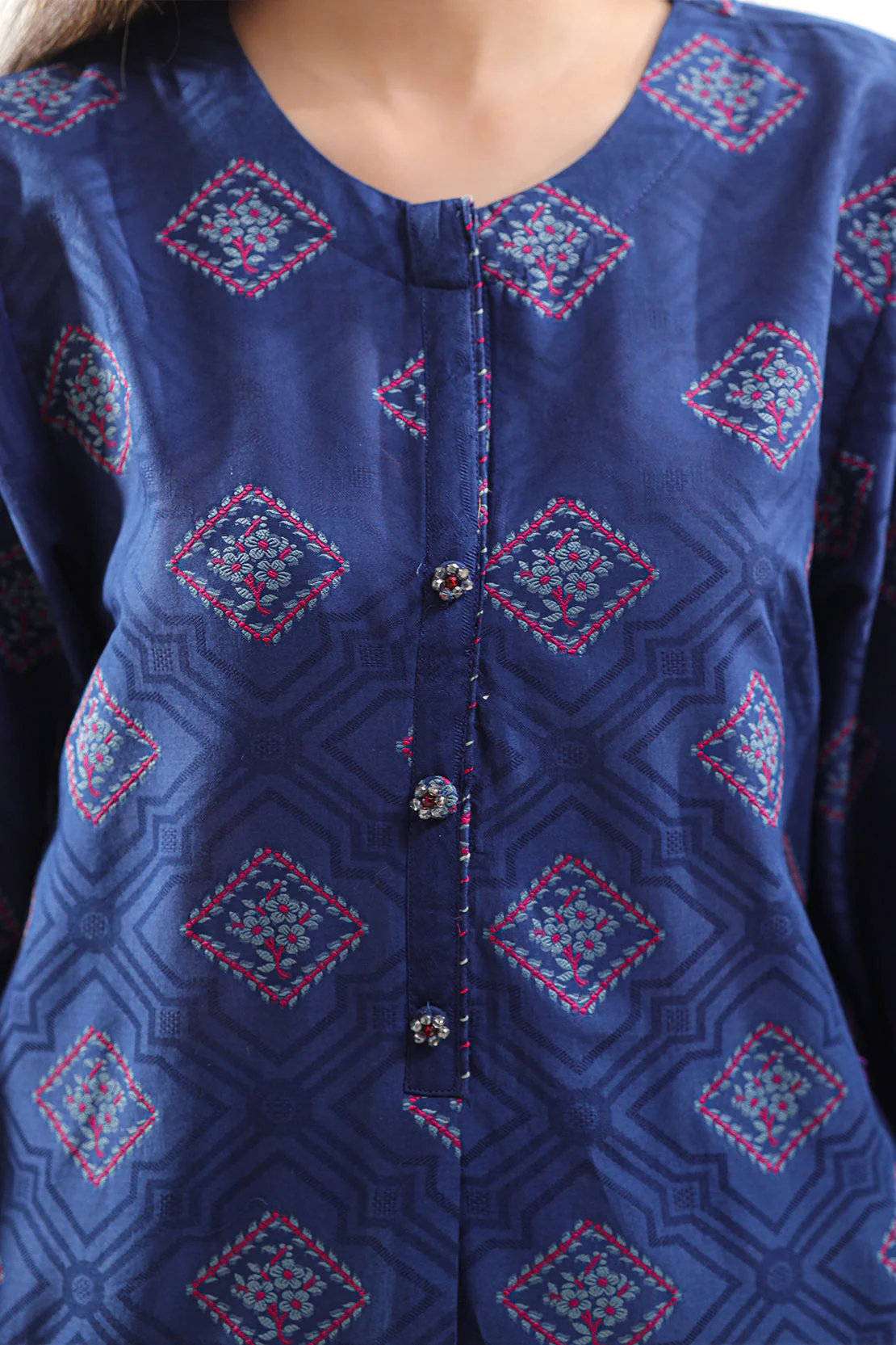 Cotton Jacquard Stitched 2 Piece (Shirt/Trouser) - Image 5