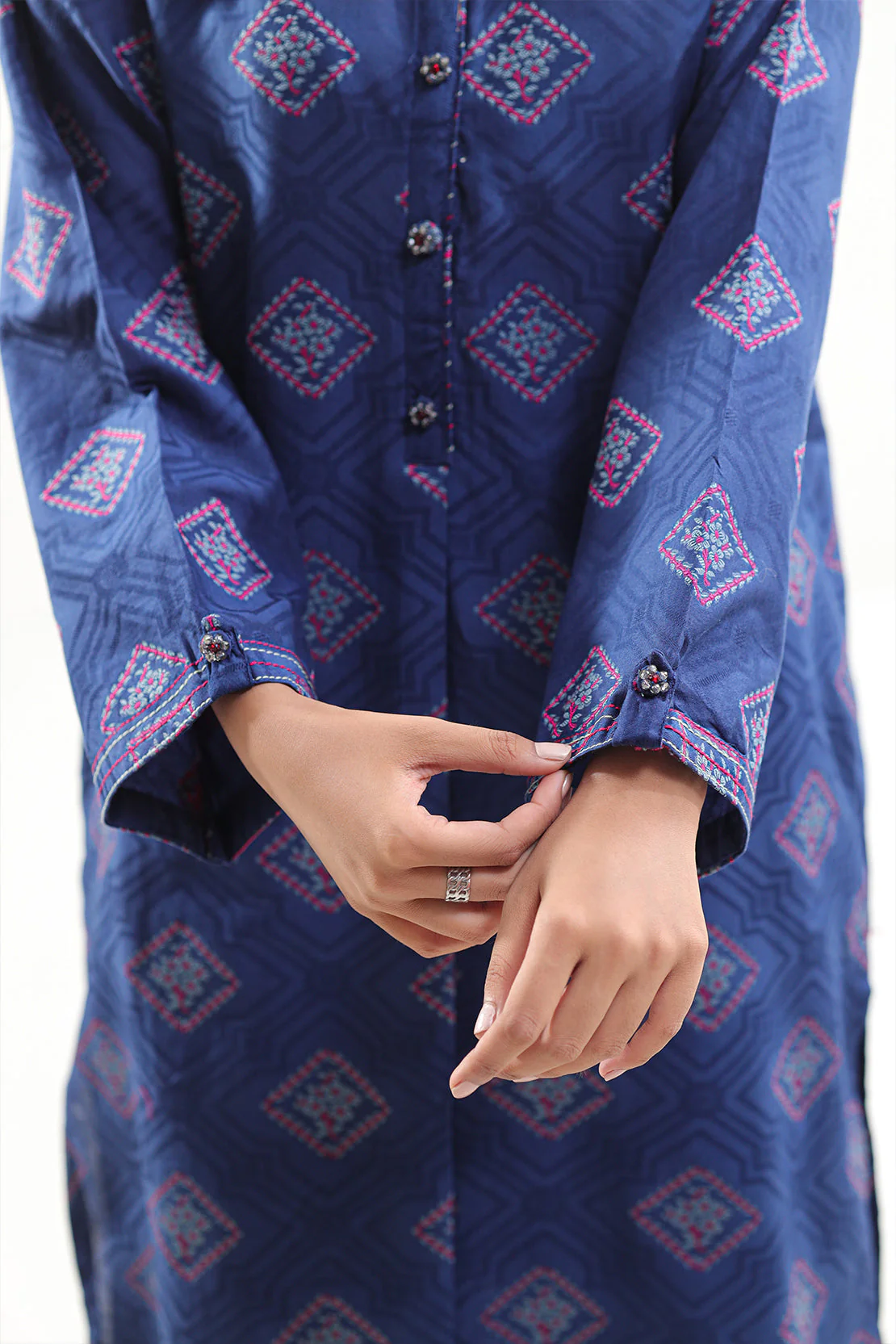 Cotton Jacquard Stitched 2 Piece (Shirt/Trouser) - Image 6