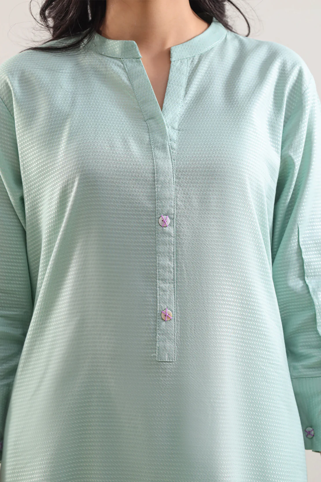 Cotton Jacquard Stitched 2 Piece (Shirt/Trouser) - Image 3
