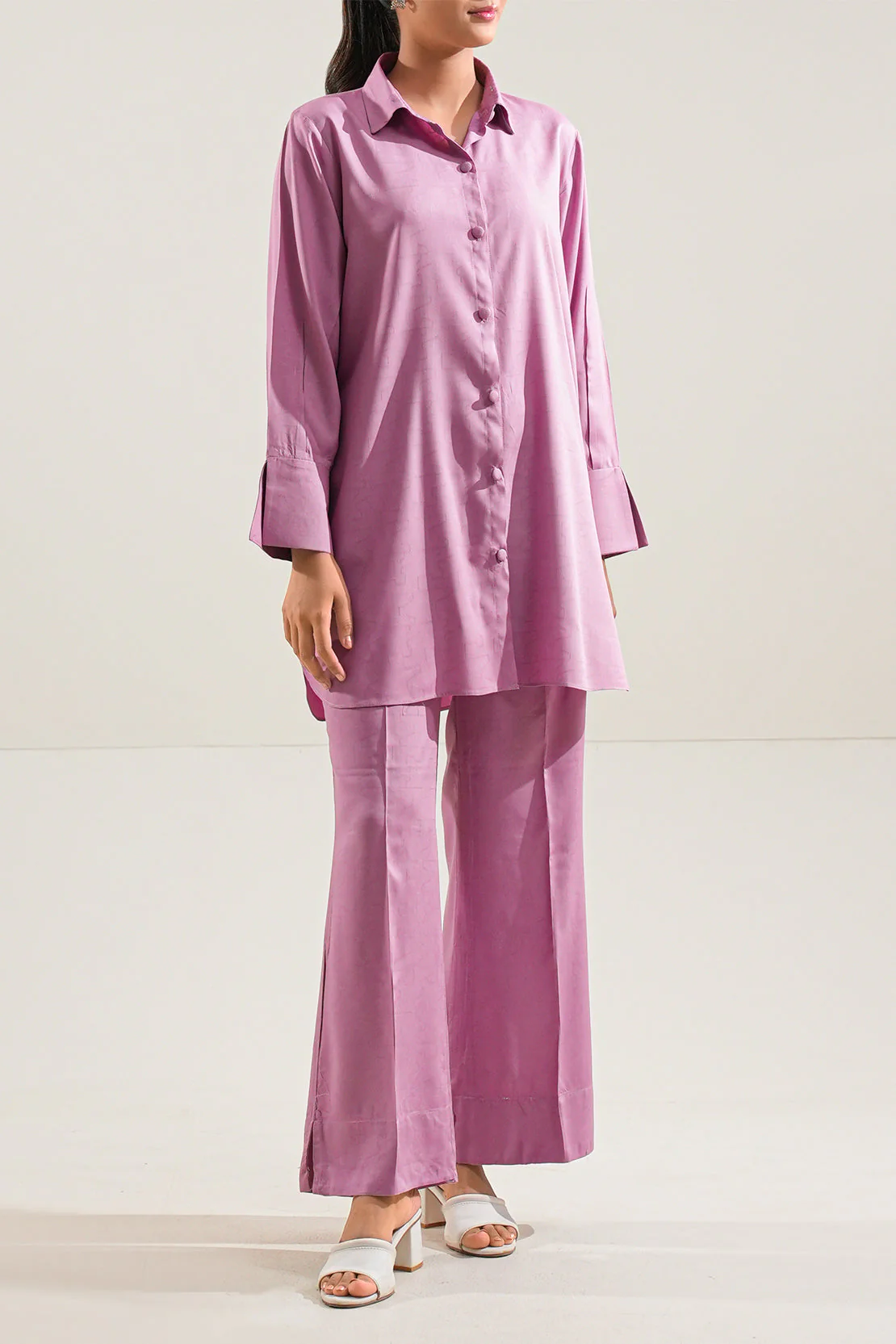 Cotton Jacquard Stitched 2 Piece (Shirt/Trouser)