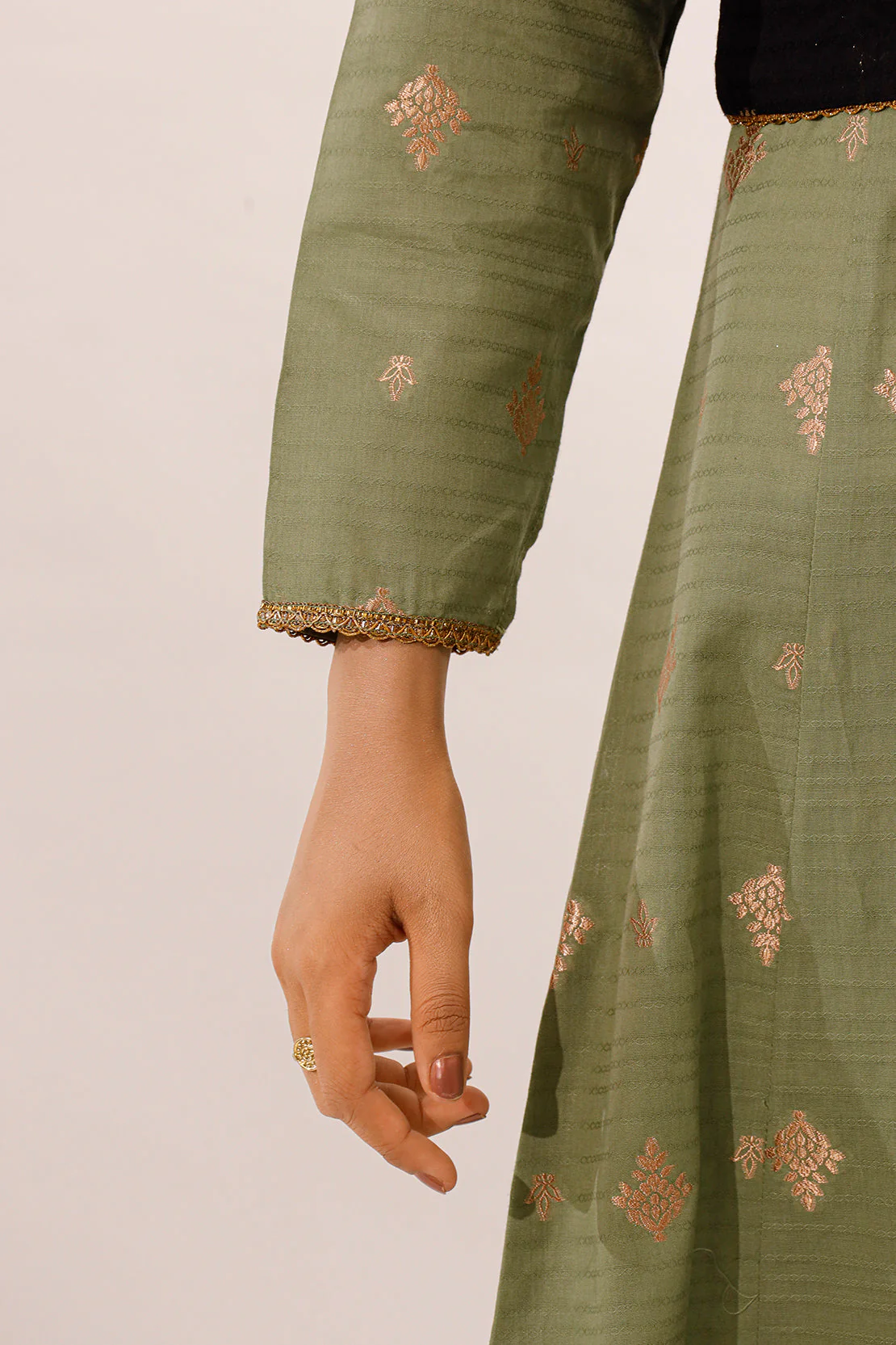 Cotton Jacquard Stitched 2 Piece (Shirt/Trouser) - Image 5