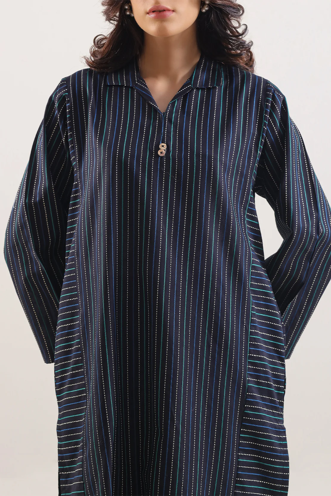 Cotton Jacquard Stitched 2 Piece (Shirt/Trouser) - Image 2