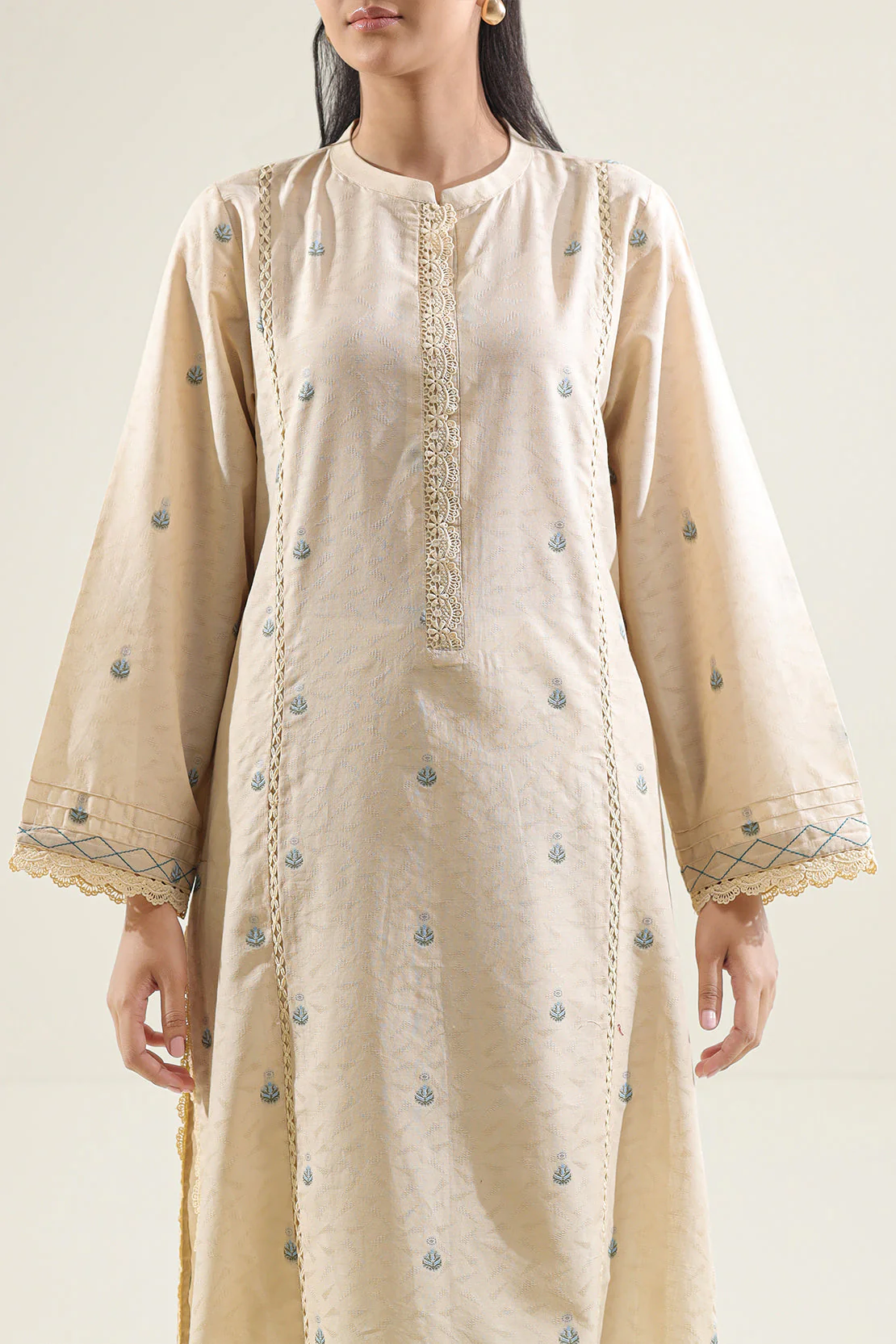 Cotton Jacquard Stitched 2 Piece (Shirt/Trouser) - Image 3