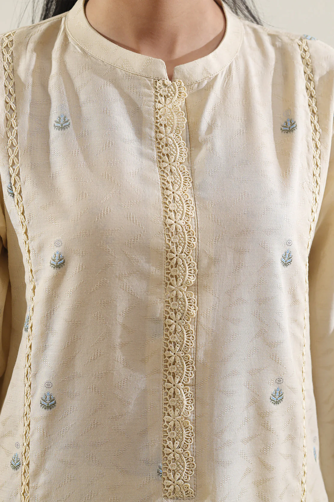 Cotton Jacquard Stitched 2 Piece (Shirt/Trouser) - Image 4
