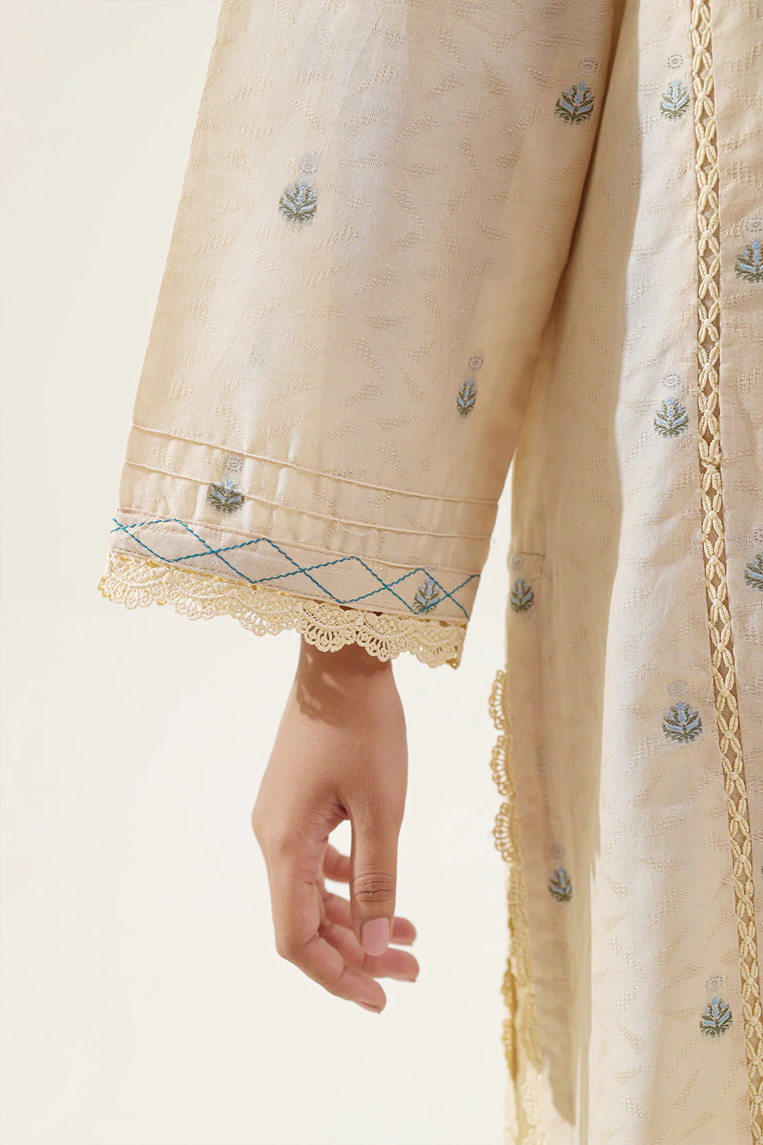 Cotton Jacquard Stitched 2 Piece (Shirt/Trouser) - Image 5