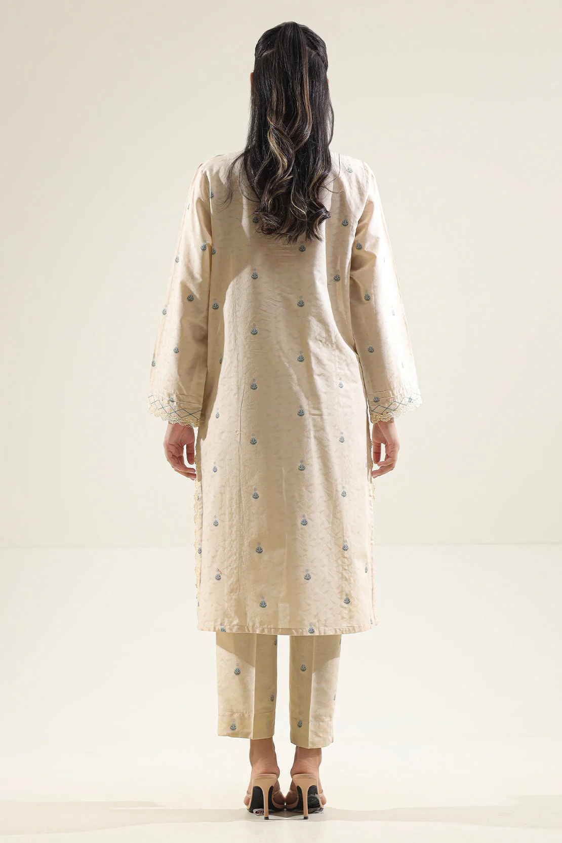 Cotton Jacquard Stitched 2 Piece (Shirt/Trouser) - Image 6