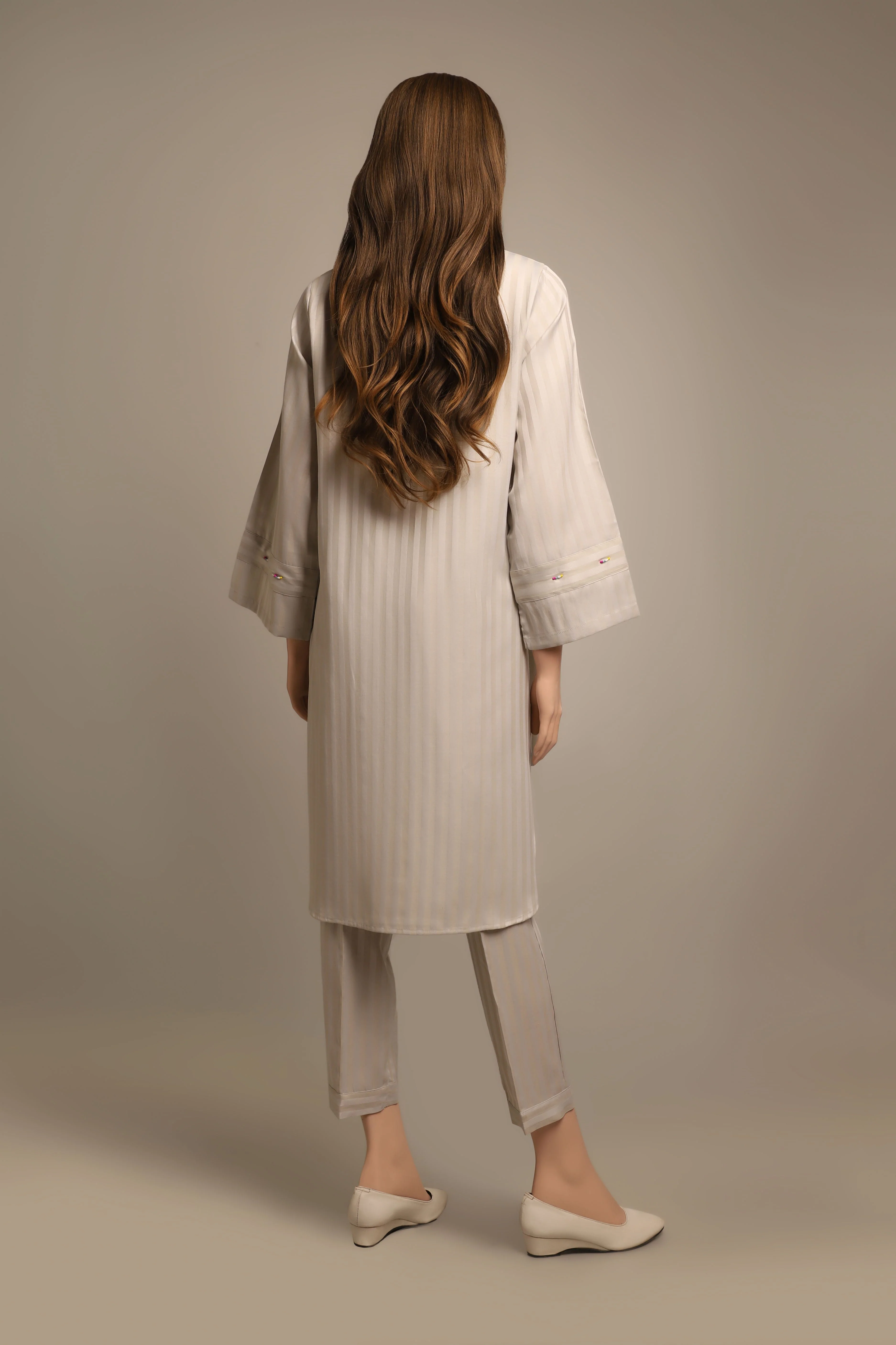 Cotton Jacquard Stitched 2 Piece (Shirt/Trouser) - Image 2