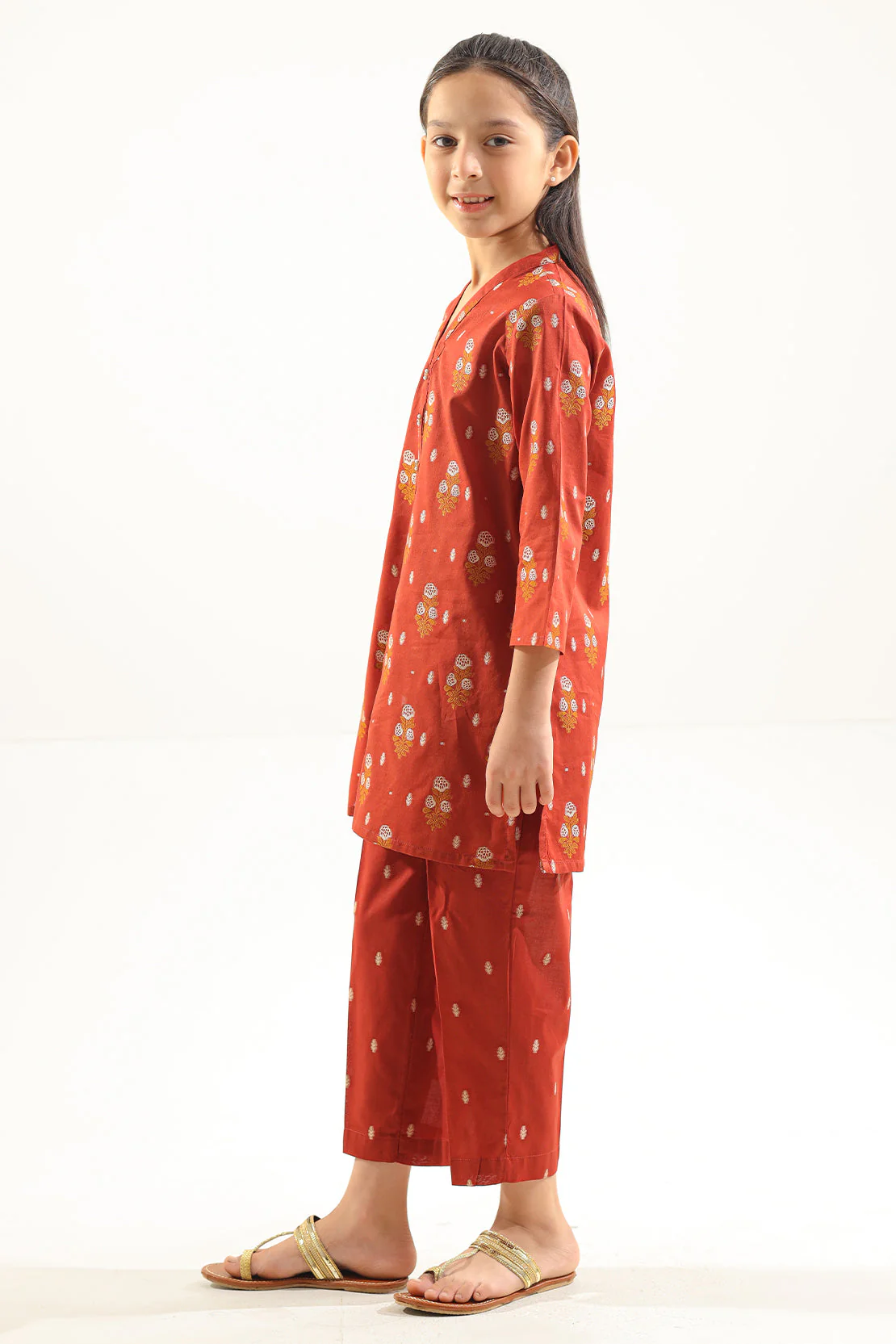 Cotton Jacquard Stitched 2 Piece (Shirt/Trouser) For Kids - Image 4