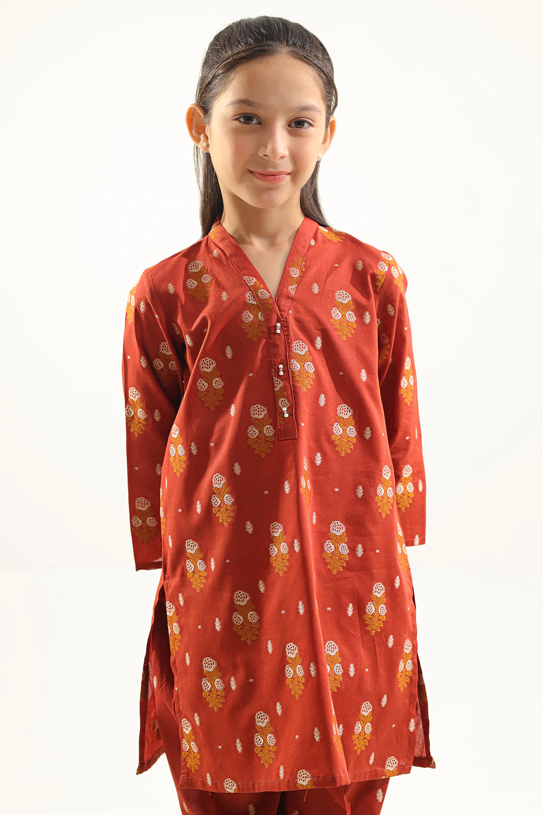 Cotton Jacquard Stitched 2 Piece (Shirt/Trouser) For Kids - Image 5