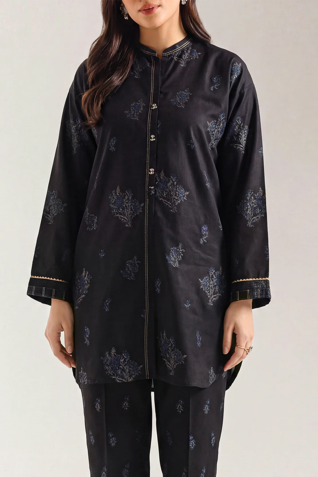 Cotton Jacquard Stitched 2 Piece (Shirt/Trouser) - Image 2