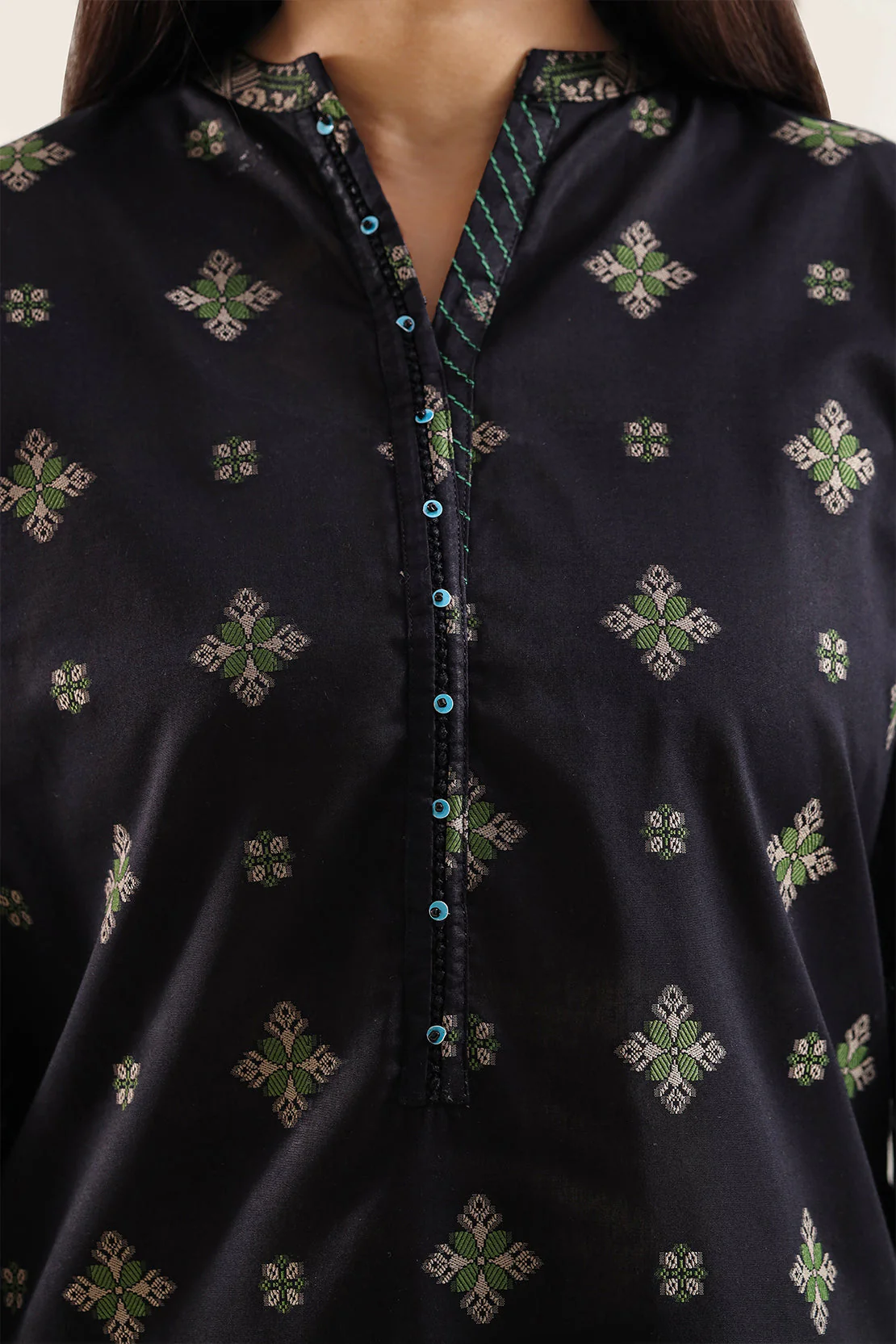 Cotton Jacquard Stitched 2 Piece (Shirt/Trouser) - Image 3
