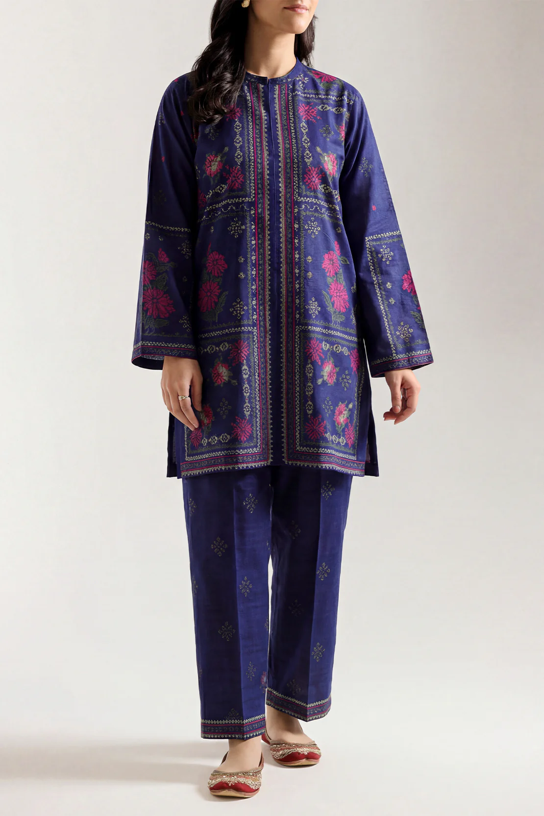 Cotton Jacquard Stitched 2 Piece (Shirt/Trouser) - Image 2